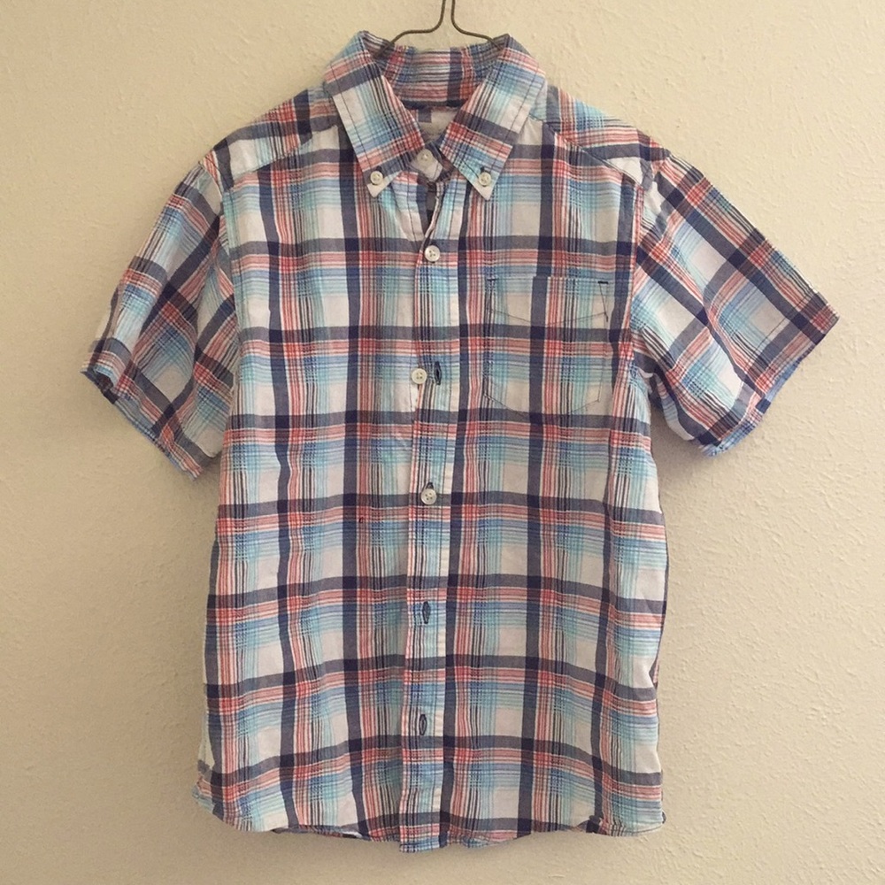 Boys Plaid Button-Up Shirt